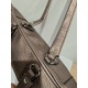 Sac en synthétique gris métallisé "Mocca"