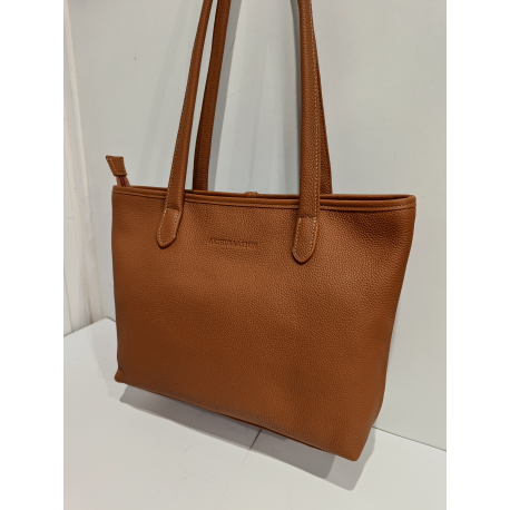 Sac en cuir camel "Arthur et Aston"