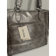 Sac en synthétique gris métallisé "Mocca"