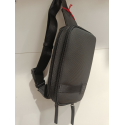 Sac banane en synthétique noir "David William"