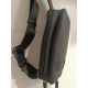 Sac banane en toile  grise "David William"