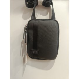 Sac banane en synthétique noir "David William"