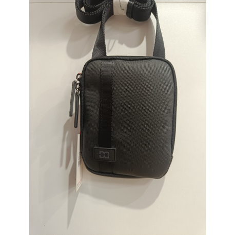 Sac banane en synthétique noir "David William"