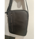 Sacoche en cuir noir "David William"