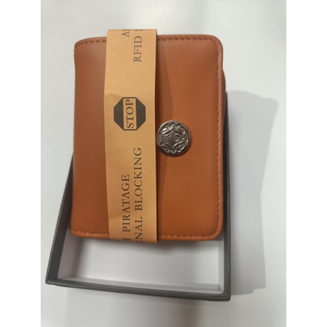 Porte monnaie en cuir vert"Mia & Joyl"