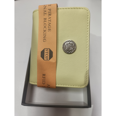 Porte monnaie en cuir orange "Francinell"