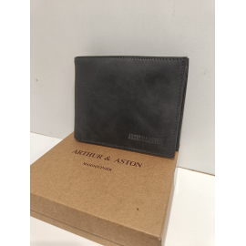Petit portefeuille en cuir marron  "Arthur&Aston"