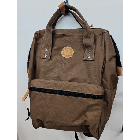 Sac a dos en toile marron "Platinium"