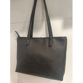Sac en cuir noir "Arthur et Aston"