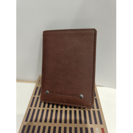  Petit portefeuille en cuir marron "Jean Louis Foures"