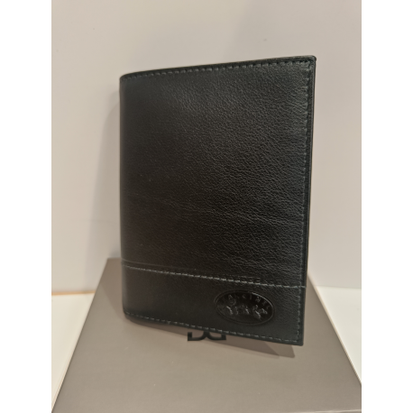 Portefeuille en cuir noir"Francinel"