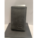 Petit portefeuille en cuir noir "Francinel"