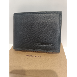 Petit portefeuille en cuir noir "Arthur&Aston"