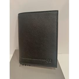 Petit portefeuille en cuir noir"David William"
