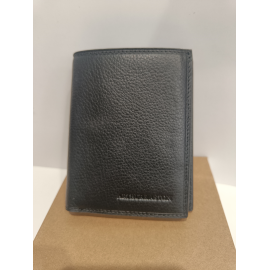 Petit portefeuille en cuir noir "Arthur&Aston"