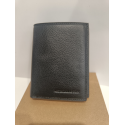 Petit portefeuille en cuir noir "Arthur&Aston"