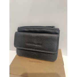 Porte monnaie en cuir noir "Arthur&Aston"