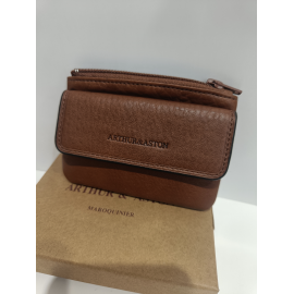 Porte monnaie en cuir marron "Arthur&Aston"