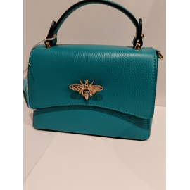 Sac en cuir bleu "Modarno"