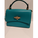 Sac en cuir bleu turquoise "Modarno"