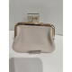 Porte monnaie en cuir à fermoir taupe"Forest"