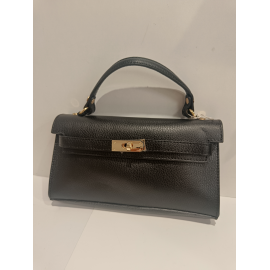 Petit sac en cuir noir "Forest"