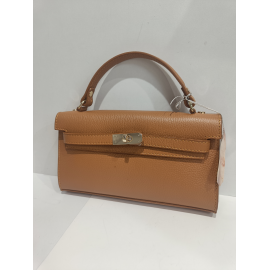 Petit sac en cuir camel "Forest"