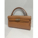 Petit sac en cuir camel "Forest"