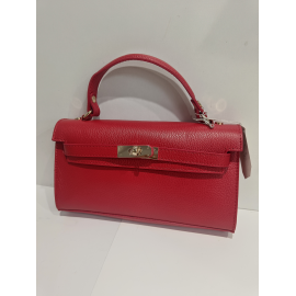 Petit sac en cuir rouge "Forest"