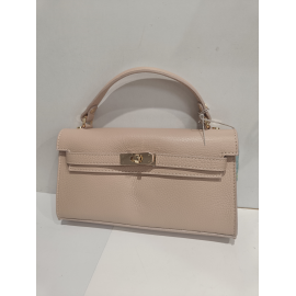 Petit sac en cuir rose poudré "Forest"