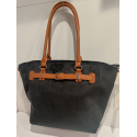 Sac en synthétique noir finition camel (Francinel)