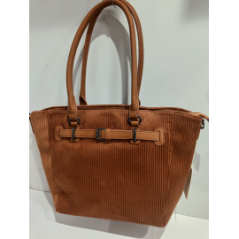 Sac en synthétique noir finition camel (Francinel)