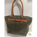 Sac en synthétique kaki finition camel (Francinel)