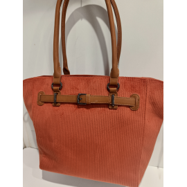 Sac en synthétique kaki finition camel (Francinel)