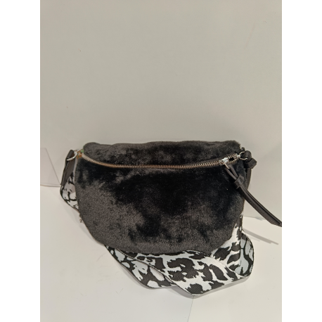 Sac banane en synthétique naturel finition camel"Mia Joy"