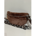 Sac banane marron en synthétique fourrure  "Mia Joy"