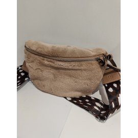 Sac banane camel en synthétique fourrure  "Mia Joy"