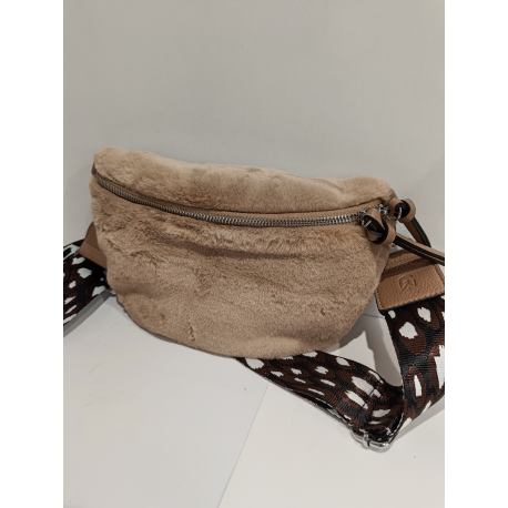 Sac banane camel en synthétique fourrure  "Mia Joy"
