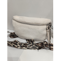 Sac banane blanche en synthétique fourrure  "Mia Joy"
