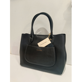Sac porté épaule en cuir noir "Francinel "