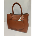 Sac porté main en cuir camel "Francinel "
