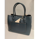 Sac porté main en cuir bleu "Francinel "