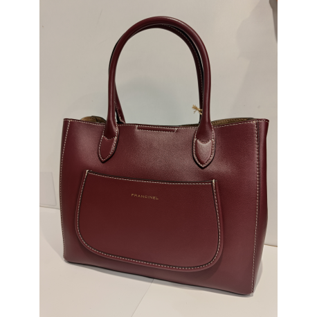 Sac porté épaule en cuir bleu "Francinel "