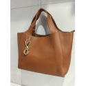 Sac porté main en cuir camel"Francinel "