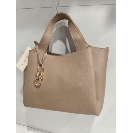 Sac porté épaule en cuir taupe "Francinel "