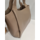 Sac porté épaule en cuir taupe "Francinel "