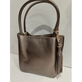 Sac porté épaule en cuir camel "Francinel "