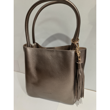 Sac porté épaule en cuir camel "Francinel "