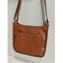 Sac porté travers en cuir camel "Francinel "