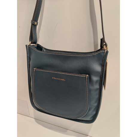 Sac porté travers en cuir camel "Francinel "